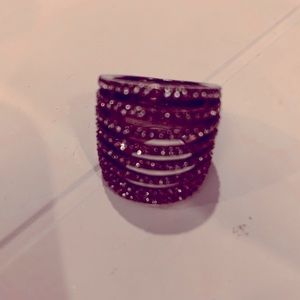 CZ ring with 8 rows.
